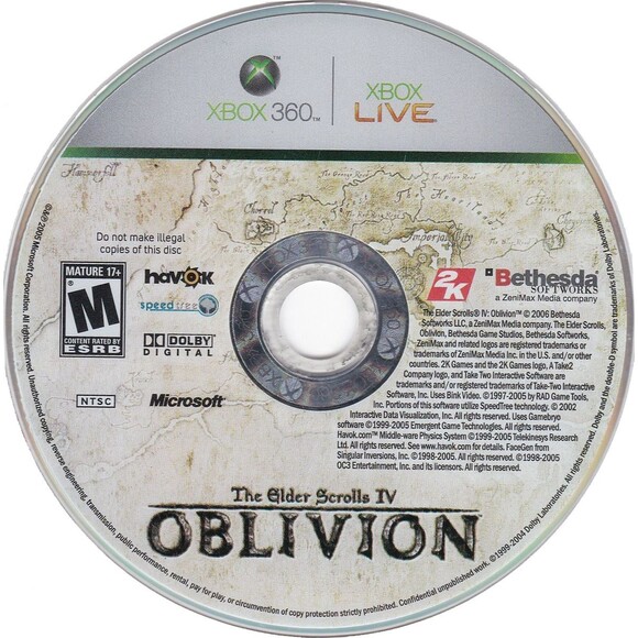 The Elder Scrolls IV: Oblivion (Microsoft Xbox 360, 2006) - DISC ONLY - TESTED - Picture 2 of 2